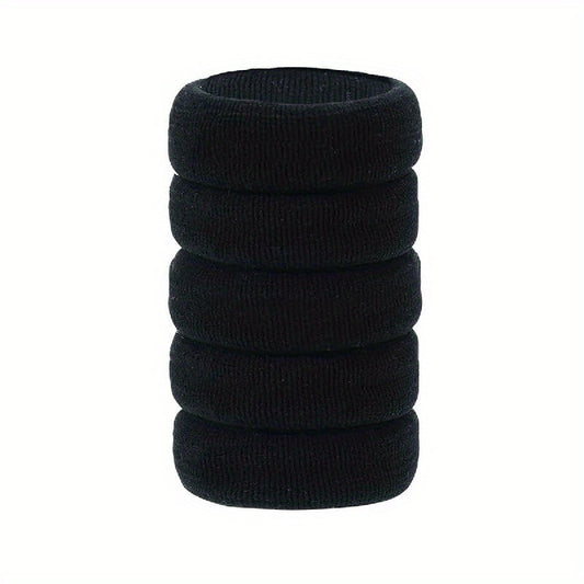 5pcs Soft Thick Seamless Hair Ties Elastic Ponytail Holder No Crease Scrunchie