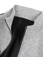 Men's Splicing Contrast Zipper Sports Jacket