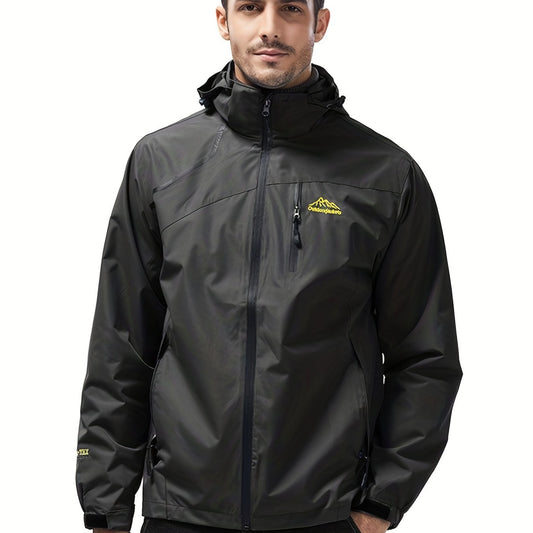 Men's Casual Zip Up Windbreaker Jacket For Outdoor Activities