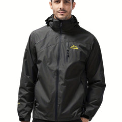 Men's Casual Zip Up Windbreaker Jacket For Outdoor Activities