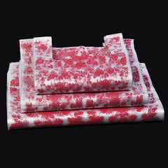 50pcs Rose Pattern Shopping Bags for Fruit, Food, Bread, Salad