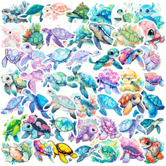50pcs Sea Turtle Stickers Eye Animal Sea Turtle Waterproof Vinyl Stickers