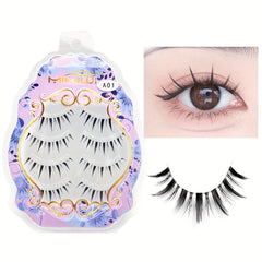 4 Pairs Manga Lashes Spiky Anime False Eyelashes Natural Look