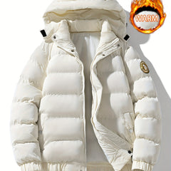Men's Padded Thick Hooded Coat Thermal Warm Winter Jacket
