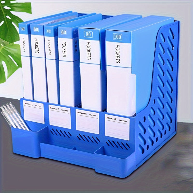 1pc Four Bar File Frame Thickened File Rack Basket Office Supplies