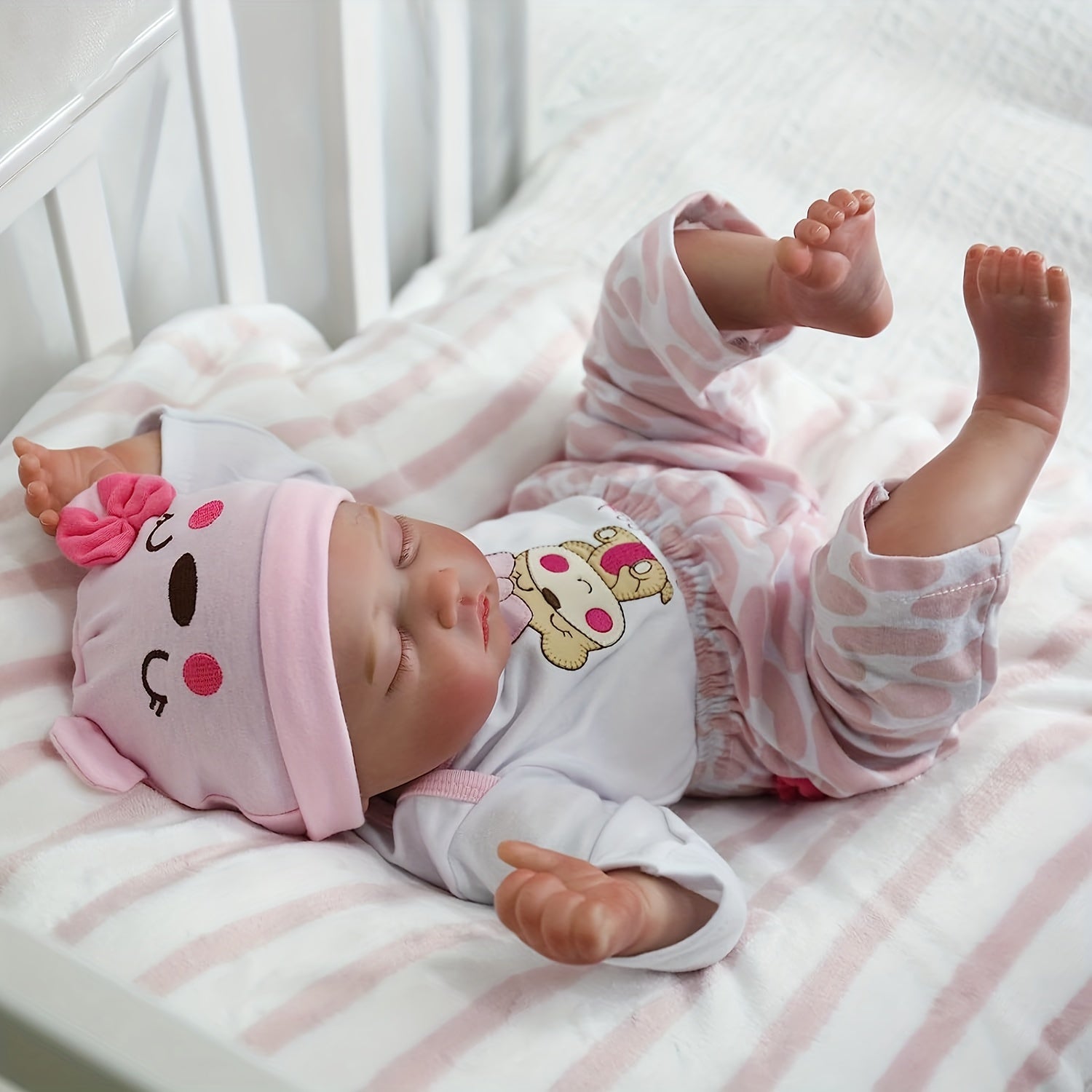 Soft Cloth Body Newborn Girl Doll Sleeping Baby Doll for Kids