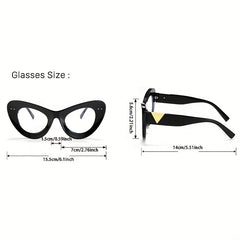Retro Cat Eye Clear Lens Glasses Anti Light Glasses