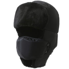 Winter Trapper Hat With Face Cover Windproof Warm Hat