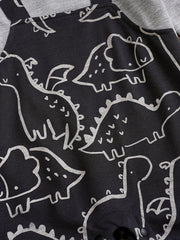 Dinosaur Print Newborn Romper Long Sleeve Baby Bodysuit