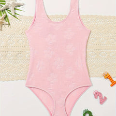Toddler Girls Stretchy 1 piece Swimwear Beach Vacation Gift