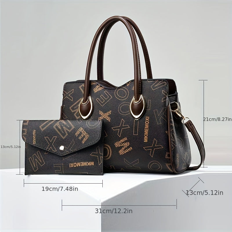 Stylish 2 Piece Handbag Set with Unique Prints