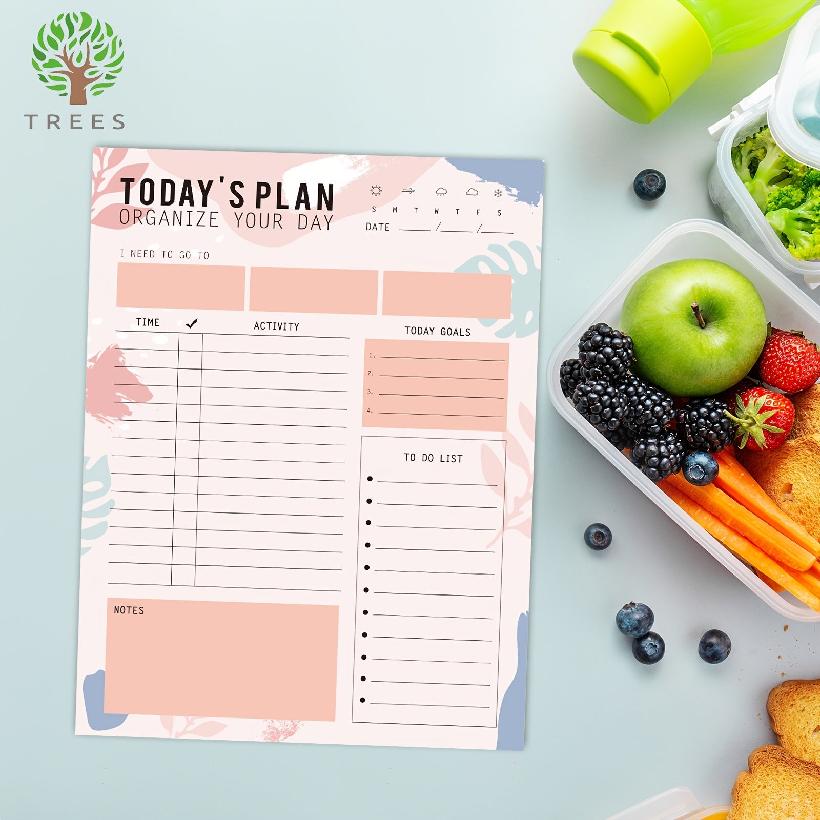 Trees 1pc Schedule Notebook 8.6x6.5 Inches 52 Sheets