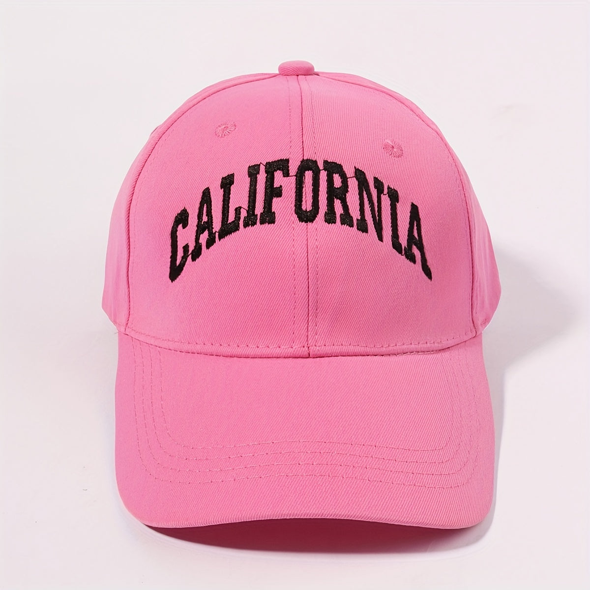 CALIFORNIA Pink Embroidery Baseball Cap Lightweight Adjustable