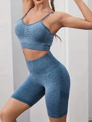 Seamless Yoga Set Cami Crop Top & Butt Lifting Pant