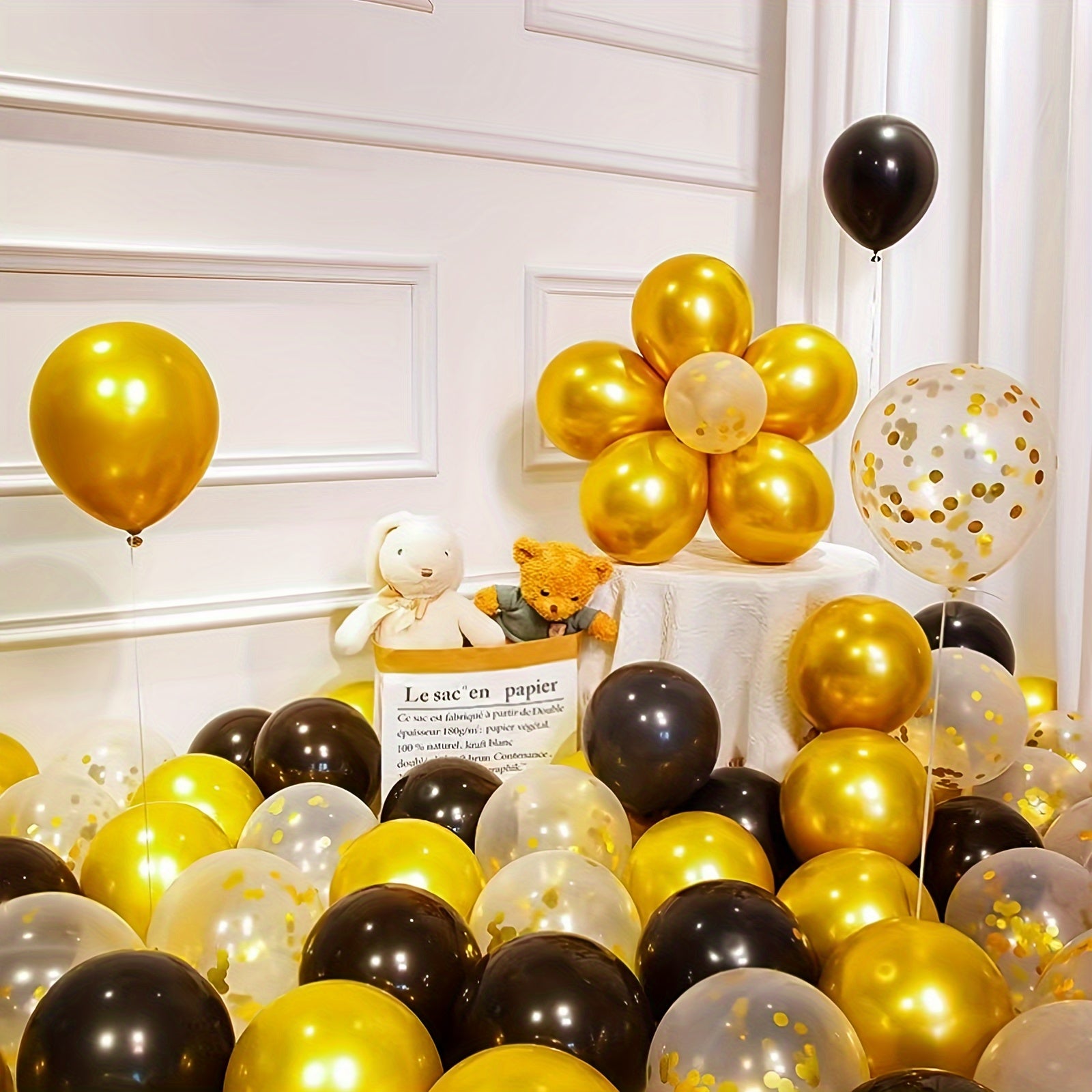 16pcs Metallic Sequin Balloons for Independence Celebrations & Parties