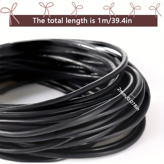 2mm Wide Leather Jewelry Rope for DIY Necklace Bracelet Making Kit
