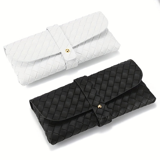 Soft Glasses Case Portable Ladies Glasses Box Eyewear Woven Pattern