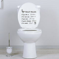 Waterproof Toilet Decorative Sticker 11 Inches Self Adhesive Vinyl Shower Decal