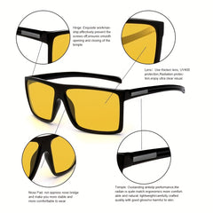 Polarized Square Sunglasses for Men Women UV400