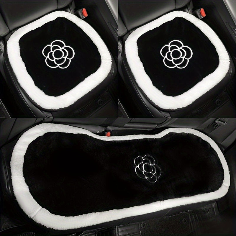 Car Seat Cushion Winter Warm Plush Seat Cushion Nonslip Universal 1pc