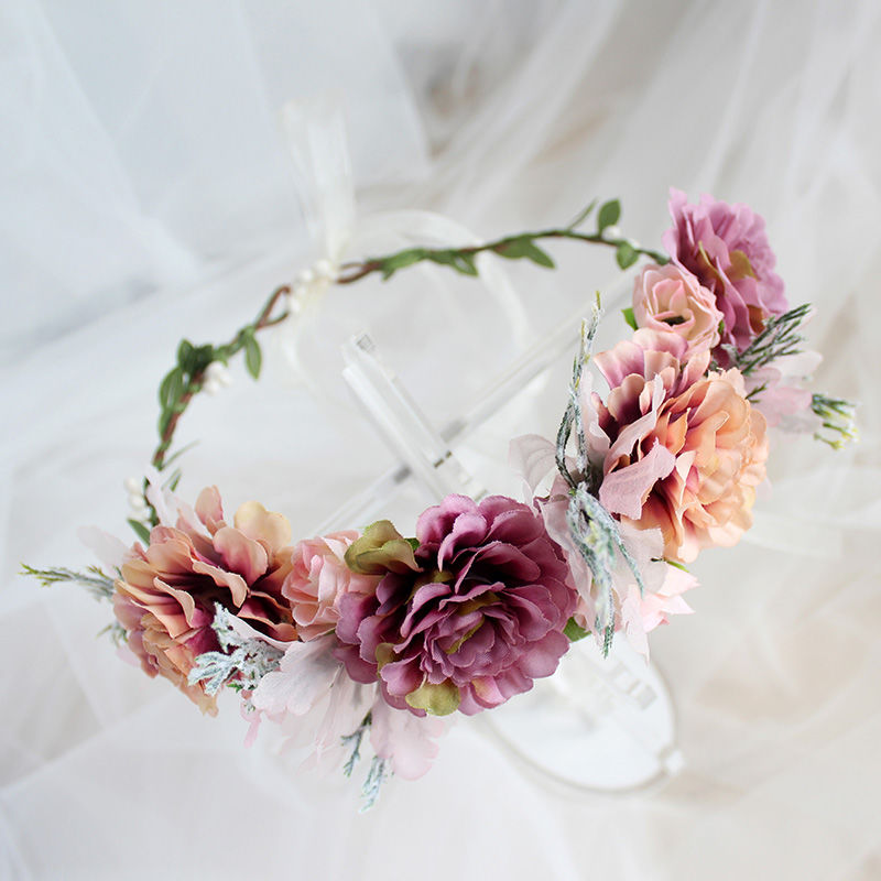 Simulation Flower Garland Bridal Headdress For Wedding