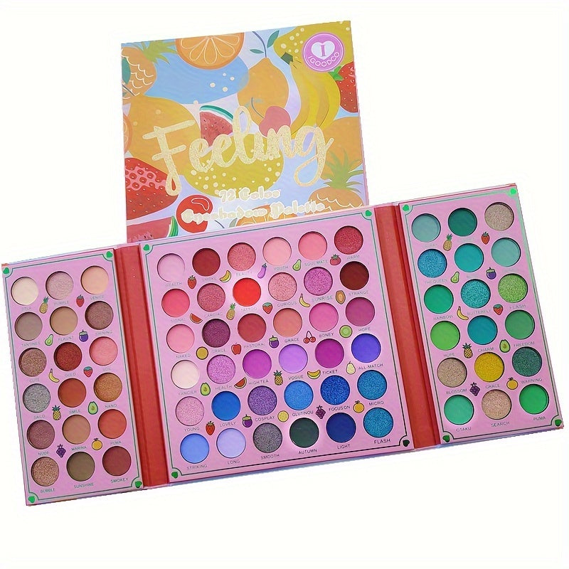 72-Color Fruit Eyeshadow Palette Matte Pearly Finish