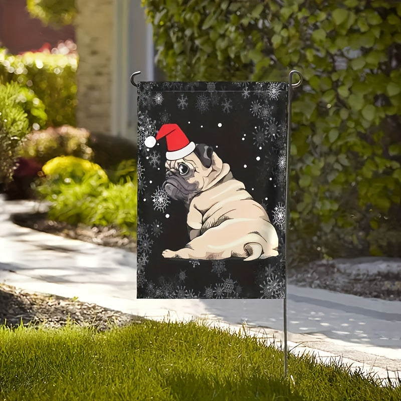 Dinosaur Christmas Flag 30X48X45X72CM Double Sided House Flag
