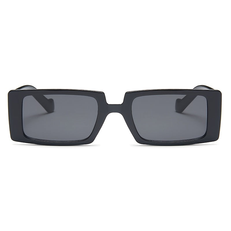 Vintage Rectangle Sunglasses Women Chunky Glasses 90s Lens