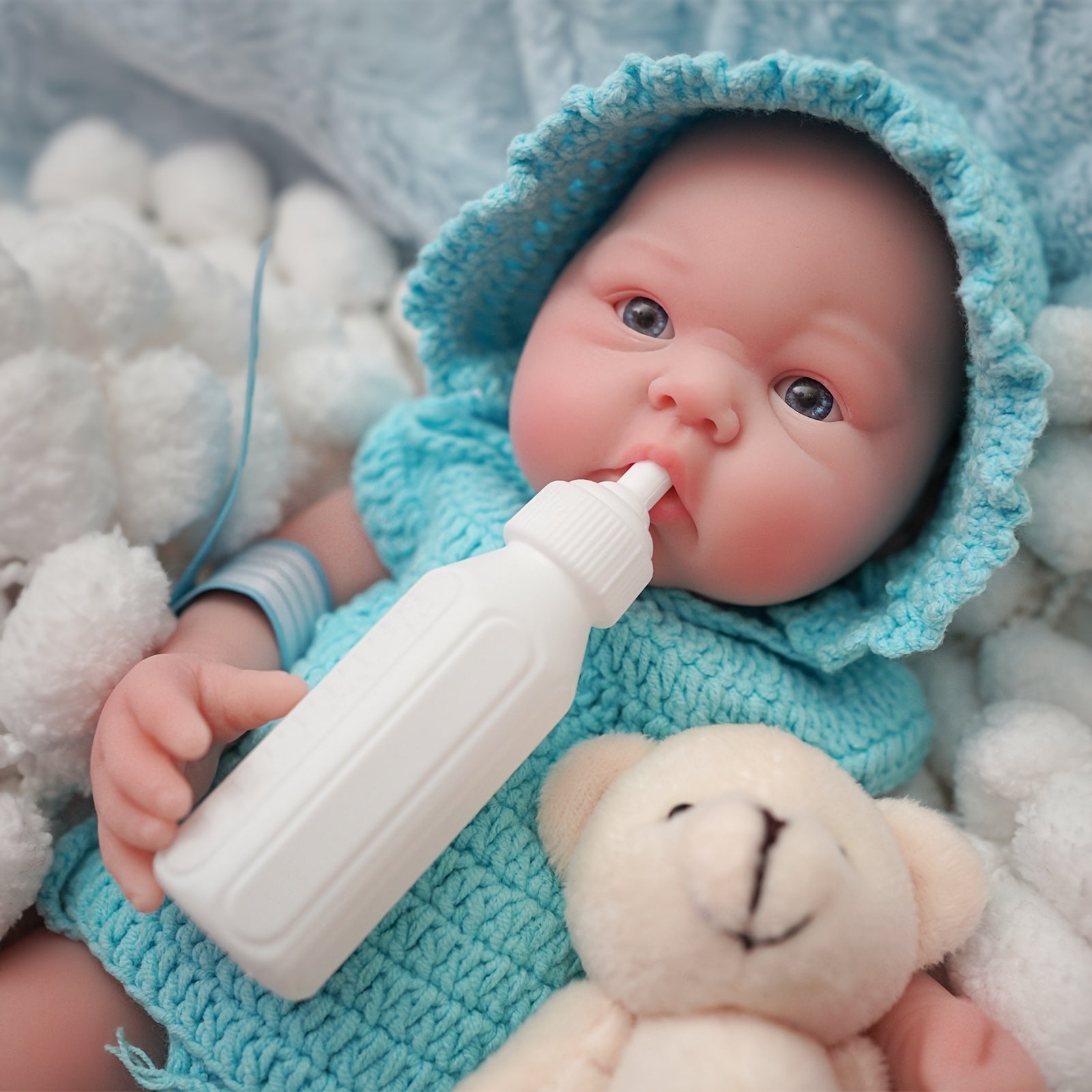 12 Eyed Reborn Baby Doll Soft Silicone Realistic Features