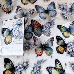 30pcs Flower & Butterfly Notebook Stickers Scrapbook Label Diary Stat