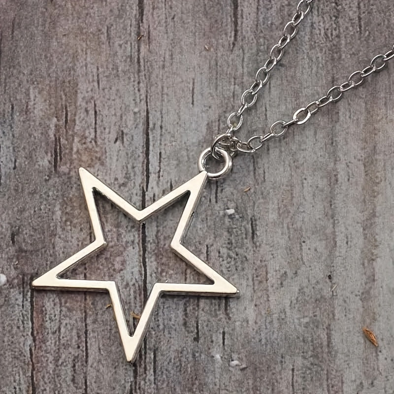 Y2K Big Hollow Star Pendant Necklace
