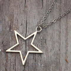 Y2K Big Hollow Star Pendant Necklace