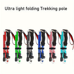 5 Section Climbing Stick Folding Aluminum Alloy Lightweight Retractable Walking