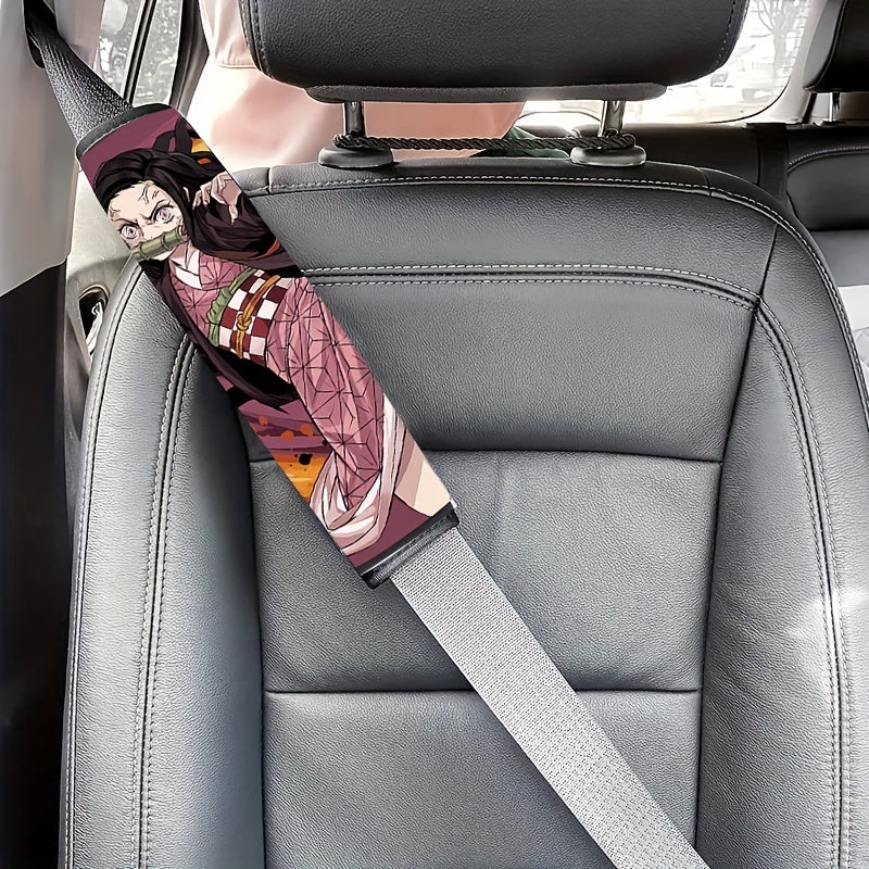 Anime Car Seat Belt Cover Breathable Shoulder Pad Interior Protection