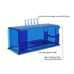 Humane Mouse Trap Live Catch Indoor Outdoor Durable No Harm To Mice Rats