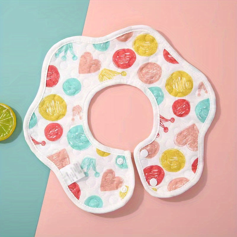 1pc Cotton Drool Bibs Cotton Gauze Saliva Towel For Drooling Teething Feeding