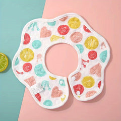 1pc Cotton Drool Bibs Cotton Gauze Saliva Towel For Drooling Teething Feeding