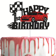 Car Club Birthday Cake Insert, Party Cake Decoration