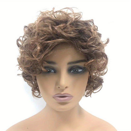 Soft Afro Curly Kinky Hair Wig For Women Girls Synthetic Rose Net Wig