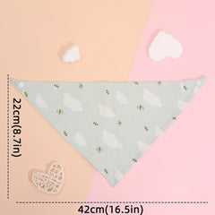 4pcs Baby Muslin Bibs Cotton Print Burp Cloths For Boys Girls