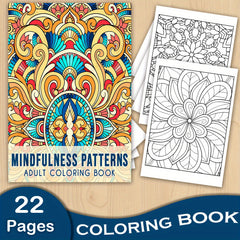 Thickened Paper 29 MINDFULNESS PATTERNS Coloring Book for Adults