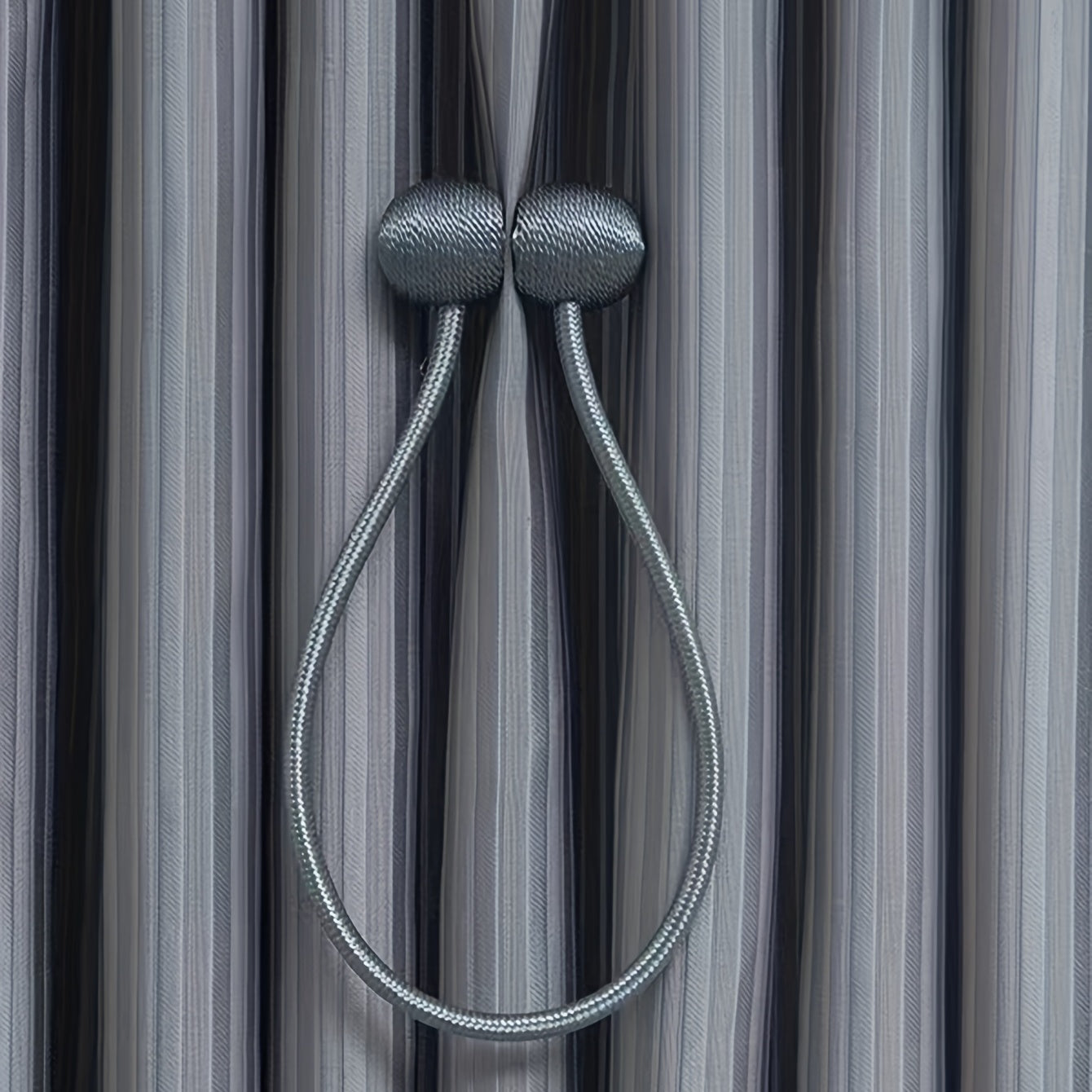 2pcs Magnetic Curtain Tiebacks Modern Curtain Strap Punch Installation