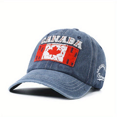 Red Flag Pattern Casual Style Baseball Cap With Red Embroidered Letters