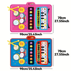 Interactive Music Sensory Play Mat with Piano Keyboard & Jazz Drum