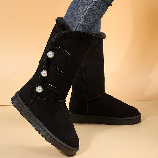 High Top Snow Boots for Women Winter Warm Hiking Boots
