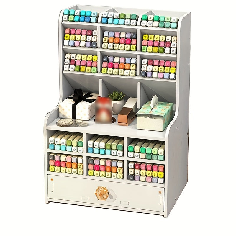 Plastic Desktop Storage Rack Pen Holder Student Dorm Stationery Organizer