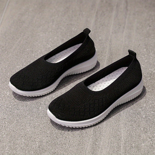 Women's Breathable Slip On Flat Soft sole Shoes Lightweight & Comfy Shoes