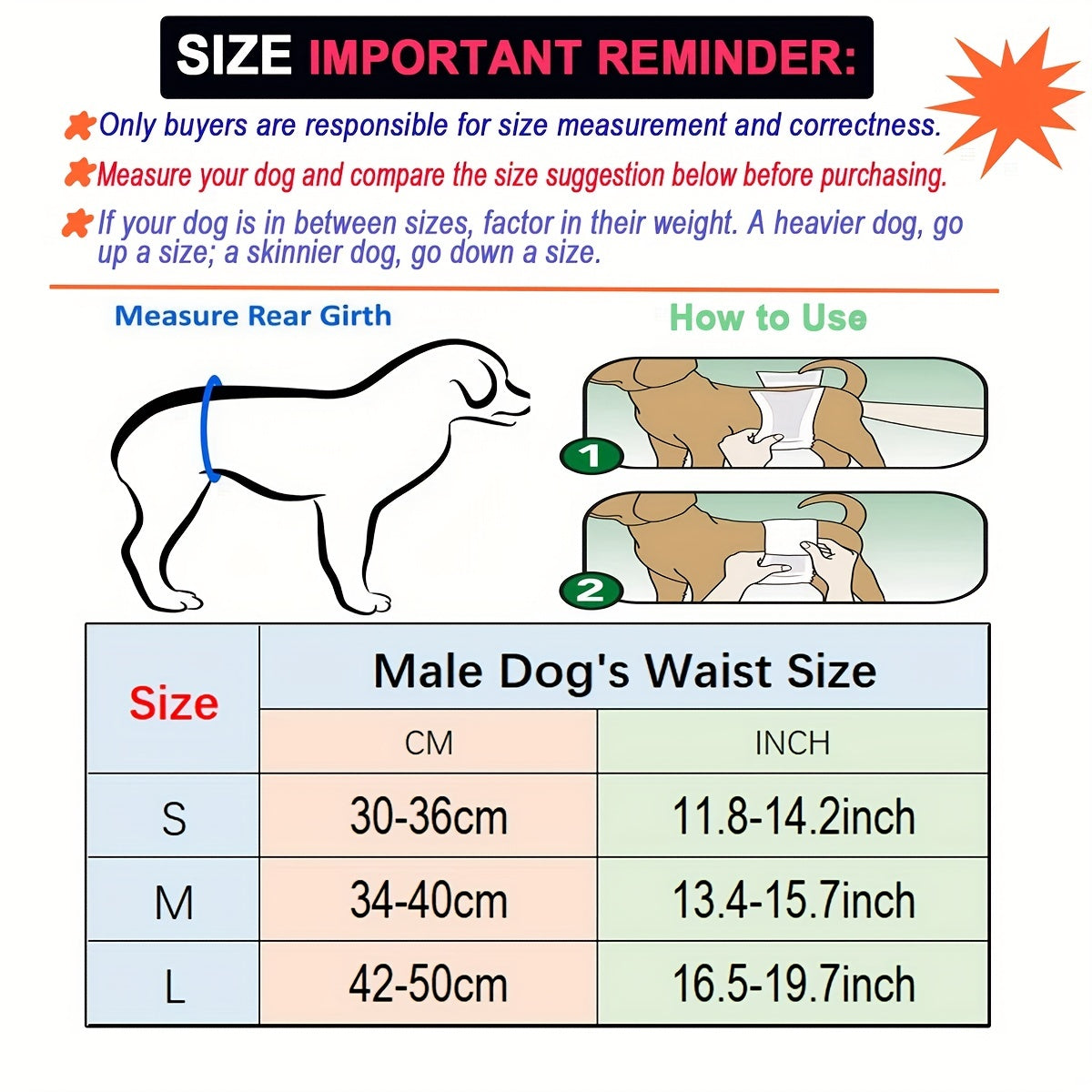 Washable Male Dog Belly Bands 4 Layers Maximum Protection Comfort