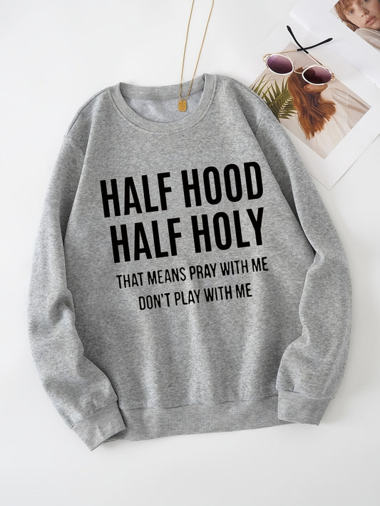 Letter Graphic Sporty Sweatshirt for Women