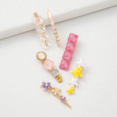 Vintage Starfish Shell Flower Barrette Hair Clip Hairpin